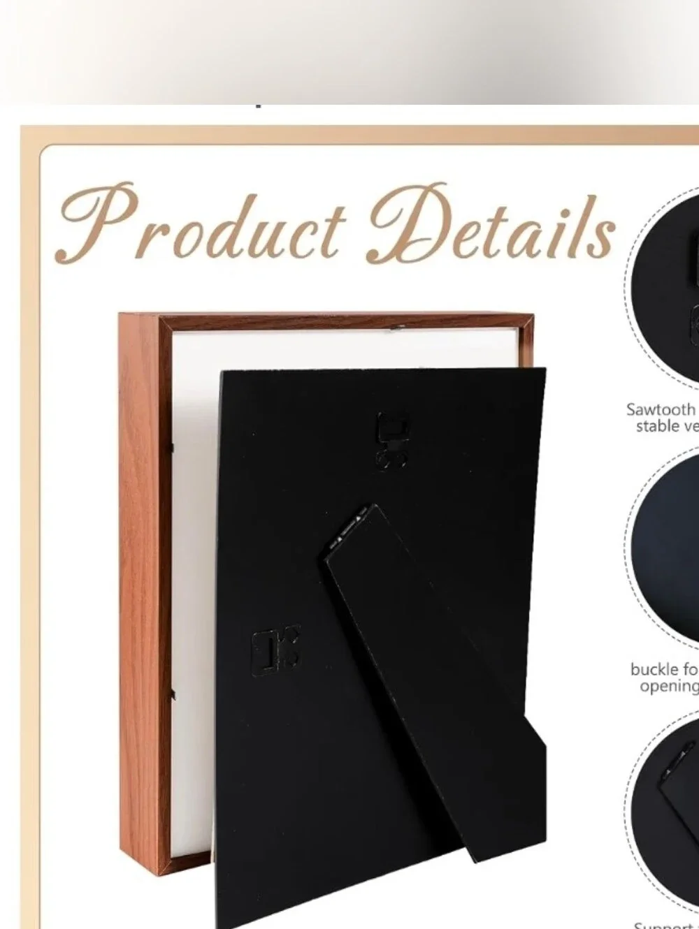 4 Pack 8x10 Shadow Box Frame Display Cases 3D Wood Deep Shadow Boxes | Shadow...
